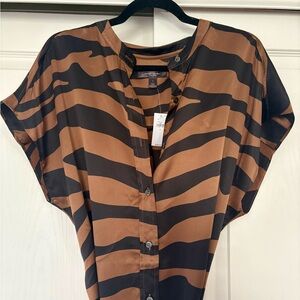 Banana Republic Zebra Stripe Midi Dress